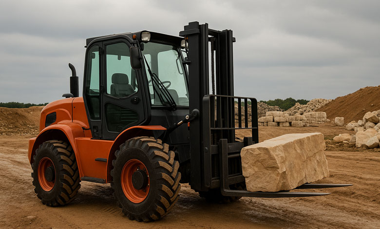 Rough-Terrain-Forklift-in-Quarries