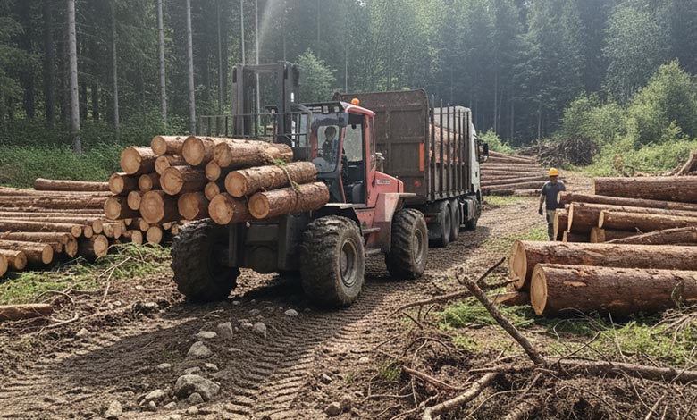 Rough-Terrain-Forklifts-used-in-Forestry-Operations