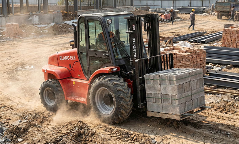 blanc-ele-rough-terrain-forklift-for-Construction-Site