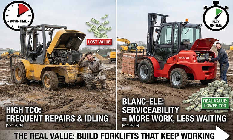 BLANC-ELE-rough-terrain-forklifts-Easy-to-Service-System