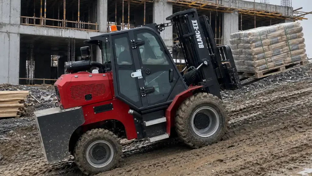 3.5 ton rough terrain forklift for dealer stock and outdoor customer inquiries