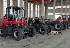 Rough terrain forklifts in factory for stock or custom configuration discussion