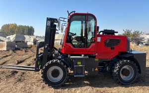 Real BLANC-ELE RT35R rough terrain forklift for technical specification review
